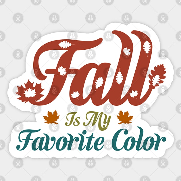 Fall is my favorite color Sticker by Peach Lily Rainbow